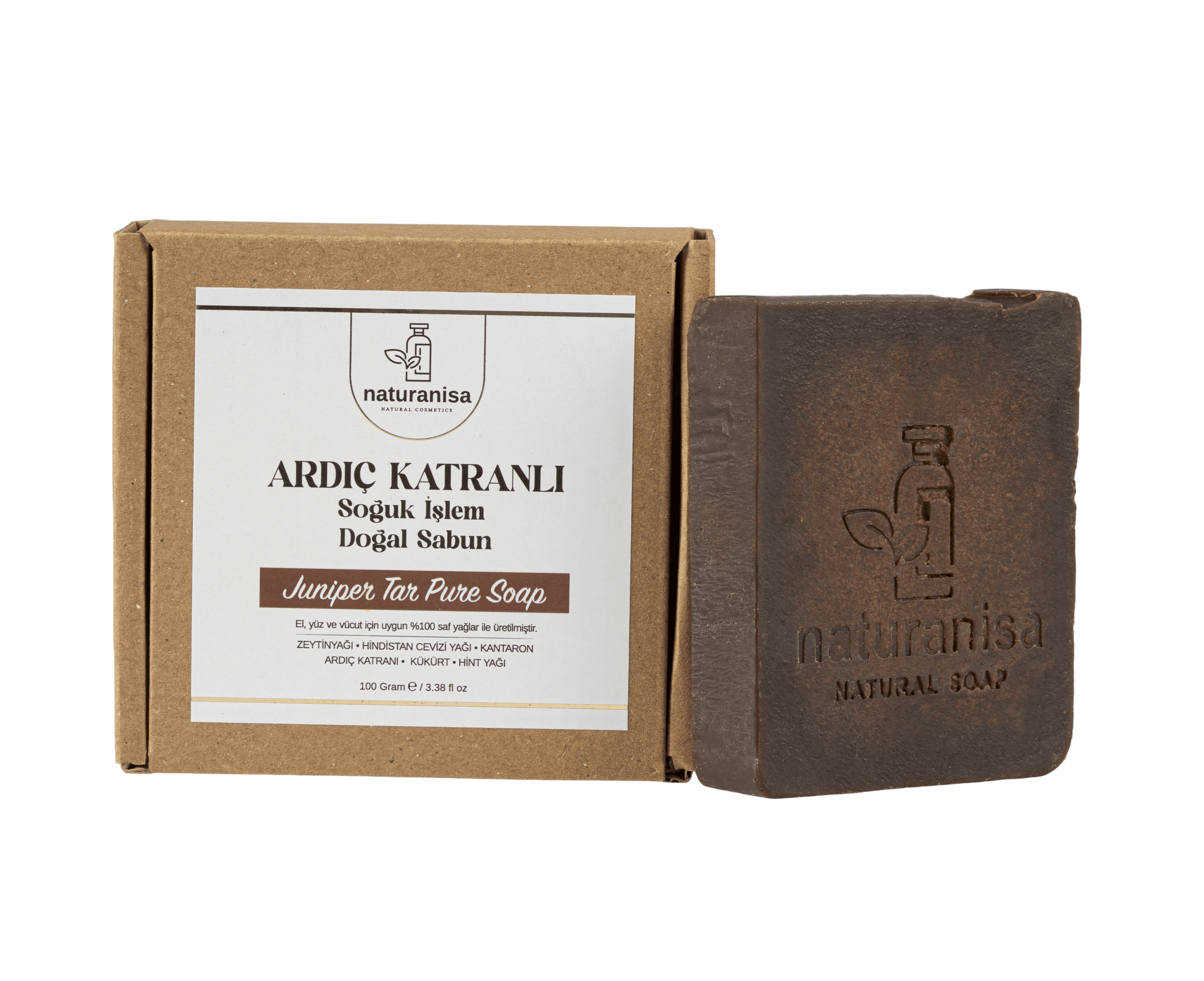 Naturanisa Ardıç Katranı-Soğuk Işlem Doğal Sabun görsel 1